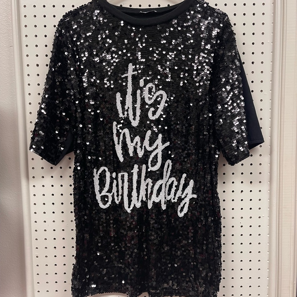 Black Sequin Birthday Dress